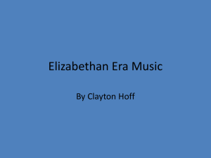 Elizabethan Era Music