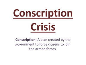 Conscription Crisis Powerpoint