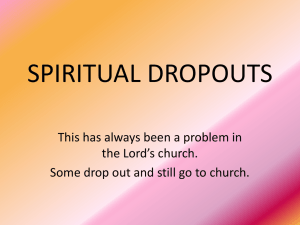 SPIRITUAL DROPOUTS - Simple Bible Studies