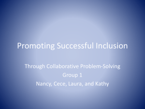 Promoting Successful Inclusion