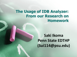 The Usage of IDB Analyzer