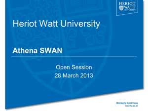 Athena SWAN Open Session 28 March 2013 Presentation