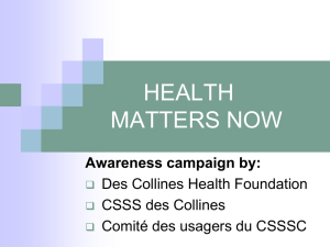 Awareness Campaign - FSDC-DCHF