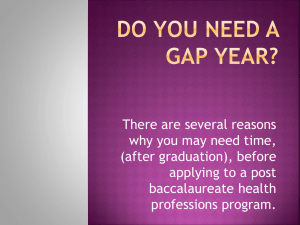 Gap Year (PPT) - Salisbury University