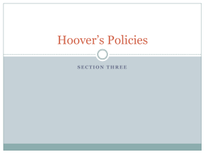 Hoover`s Policies - MrsVosburg