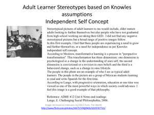 Adult Learner Stereotypes