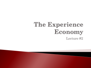The Experience Economy Lecture 2 - The Institute for CIO Excellence