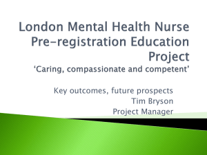 London Mental Health Nurse Undergraduate Education Project