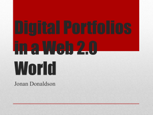 Portfolio Creation with Web 2.0 - LEC for the Digital Educator