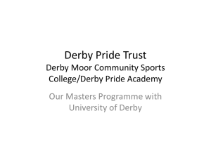 Wendy`s presentation - University of Derby