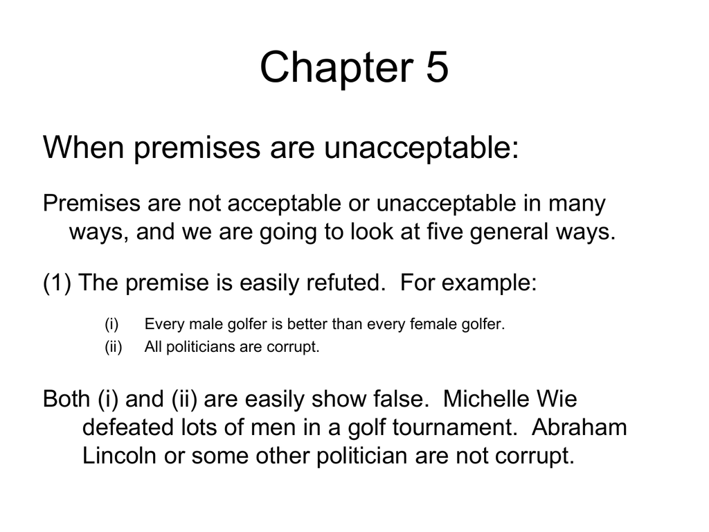 what-makes-premises-unacceptable-ppt-presentation