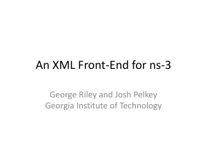 An XML Front-End for ns-3