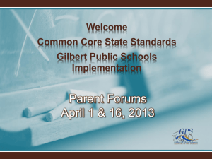 GPS Implementation - Gilbert Public Schools
