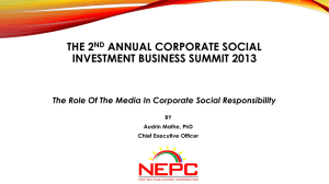 the 2nd annual corporate social investment business summit 2013