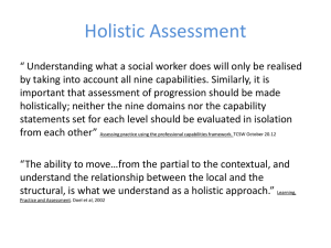 NOPT holistic assessment - National Organisation for Practice
