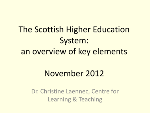 Teaching in the Scottish HE System