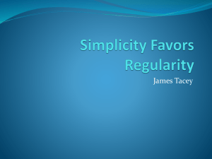 Simplicity Favors Regularity