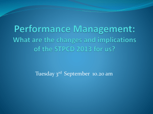 Performance Management and the new teachers* standards