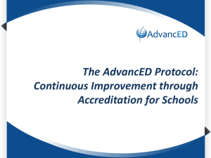 School Improvement and Accreditation with the new NWAC