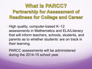 What is the PARCC handout - Monroe Township School District