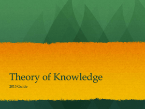 Theory of Knowledge - TOK-AIS