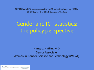 Gender and ICT statistics: the policy perspective