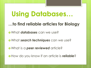 Using Databases*