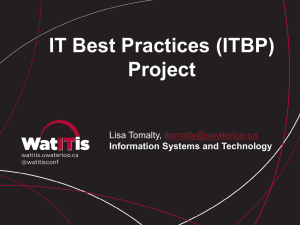IT Best Practices (ITBP) Project