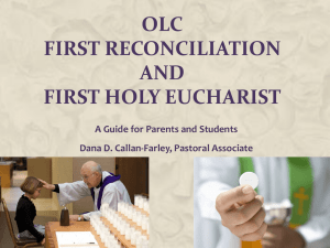 OLC First Reconciliation and First Holy Eucharist A Guide