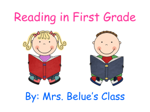 Reading in First Grade