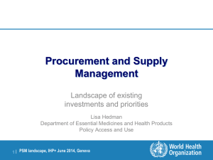 on procurement and supply management
