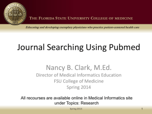 Using Pubmed and Finding Full Text Journal Articles