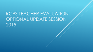 Slides from optional information sessions of teacher evaluations