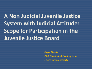 A Non Judicial Juvenile Justice System with