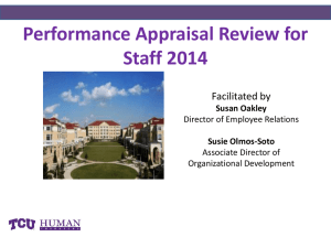 why a performance appraisal staff 2014