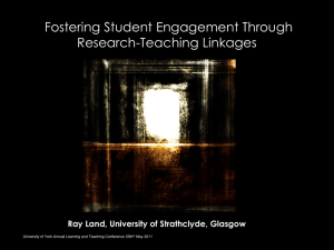Research-Teaching Linkages: