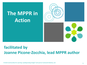 The MPPR in Action presentation