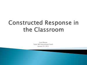 Constructed Response in the Classroom