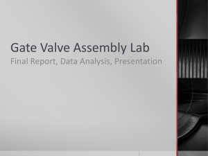 Gate Valve Assembly Lab