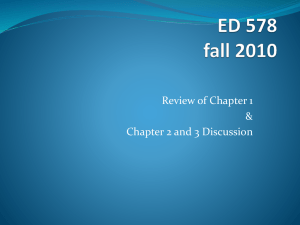 ED 578 Chapter 2 & 3