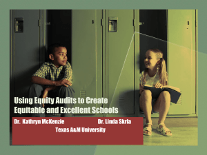 Using Equity Audits to Create Equitable and