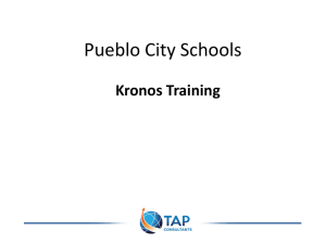 Kronos Training Handout - Pueblo City Schools