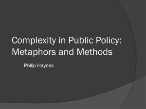 Public Policy and Complexity by Phil Haynes (ppt 3.7Mb)