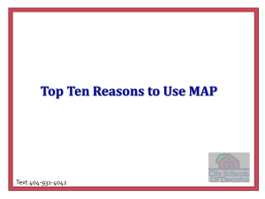 Top Ten Reasons to Use MAP