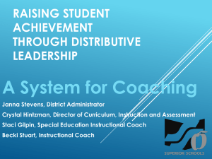 Raising Student Achievement Through Distributive Leadership: A