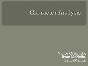 Character Analysis - Bishop Moore High School
