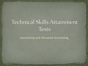 Technical Skills Attainment Tests: Accounting and Advanced