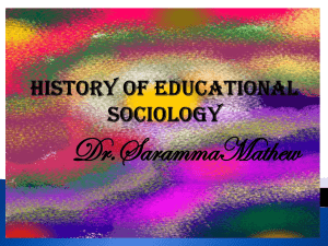 History of educational sociology