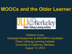 MOOCs and the Older Learner