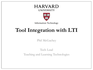 Tool Integration with LTI - Teaching and Learning Technologies